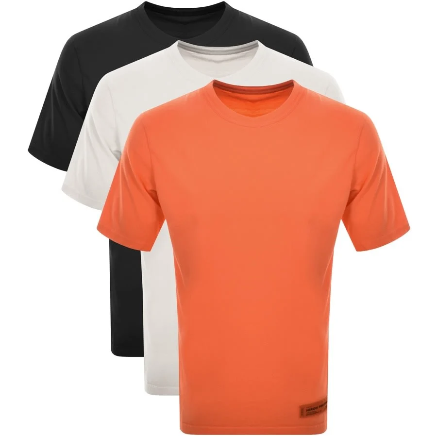 Heron Preston 3 Pack Short Sleeve Logo T Shirts